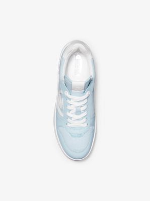 Gertie Two-Tone Canvas and Leather Lace-Up Sneaker