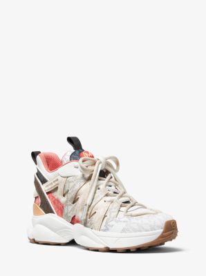 hero leather and mesh trainer michael kors