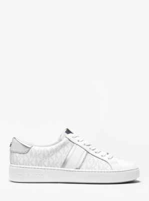 irving leather and logo sneaker