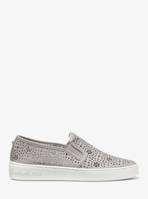 michael kors kane perforated slip on sneakers