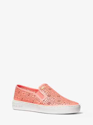 michael kors kane perforated slip on sneakers