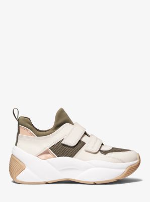 Keeley Scuba Leather and Mesh Trainer | Michael Kors