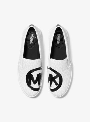 michael kors keaton slip on white