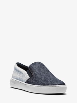 michael kors blue slip on sneakers