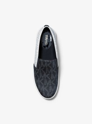 Keaton Two-Tone Logo Slip-On Sneaker in NAVY | Michael Kors