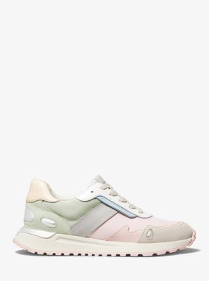 Michael michael kors monroe store canvas and leather trainer