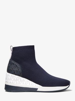 Skyler Stretch Knit and TwoTone Logo Sock Sneaker Michael Kors Canada