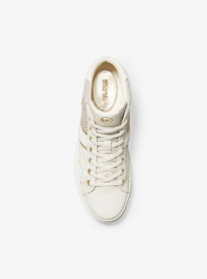 Chapman Logo Jacquard and Leather High-Top Sneaker