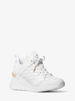 Georgie woven leather 2024 trainer michael kors