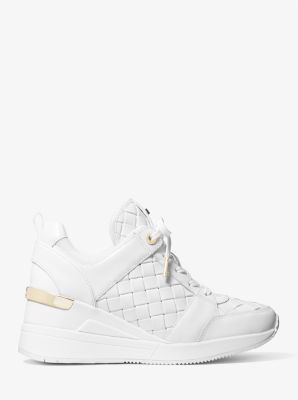 Michael kors georgie store woven leather trainer