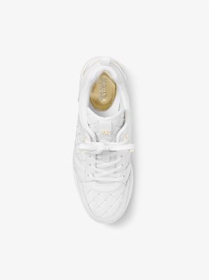 georgie woven leather trainer michael kors