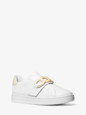 michael kors white sneakers with flowers