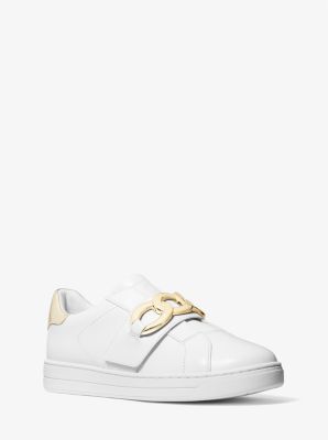 Kenna Chain Link Leather Sneaker | Michael Kors