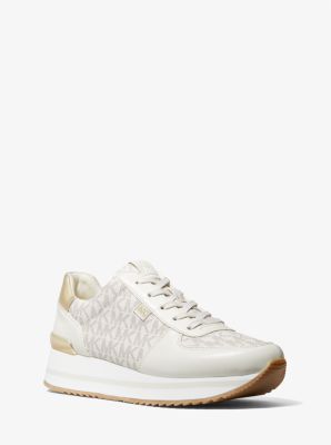 Tonal Mixed Texture Skate Trainers, BEIGE