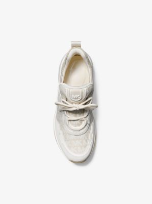 Michael kors olympia logo jacquard sale trainer