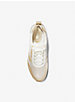 Allie Stride Leather and Glitter Chain-Mesh Trainer image number 3