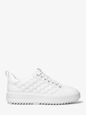 Emmett Logo Embossed Faux Patent Leather Sneakers | Michael Kors