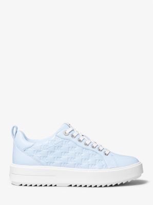 Emmett Logo Embossed Faux Patent Leather Sneakers | Michael