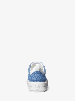 $1,090 Louis Vuitton Time Out Denim Women's Sneakers Size 35 1/2
