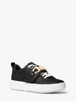 Michael michael kors casey logo tape 2025 leather sneaker