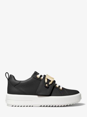 Michael kors casey logo tape leather sale sneaker