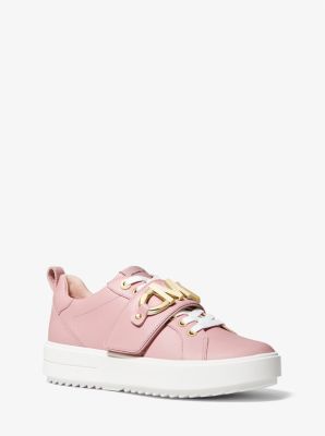 Emmett Logo Embellished Leather Sneaker | Michael Kors