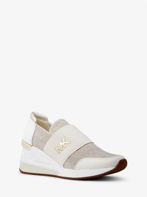 Felix canvas and cheap leather trainer