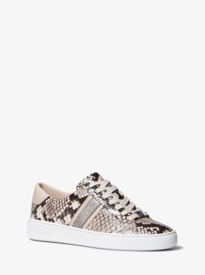 irving calf hair and mesh stripe sneaker