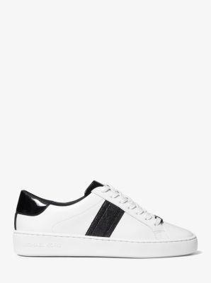 Zapatilla Irving de cuero con adornos in BLANCO INTENSO | Michael Kors