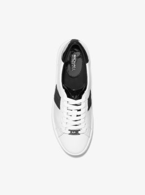 Michael kors irving registered leather and logo sneaker