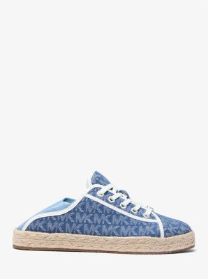 Libby Logo Jacquard Denim Collapsible-Heel Sneaker image number 1