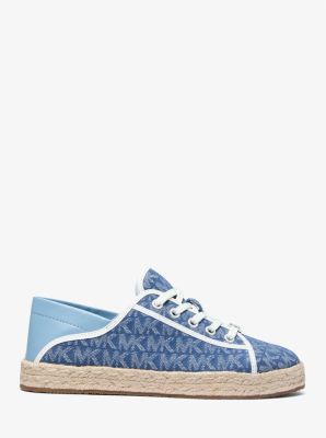 Libby Logo Jacquard Denim Collapsible-Heel Sneaker image number 3