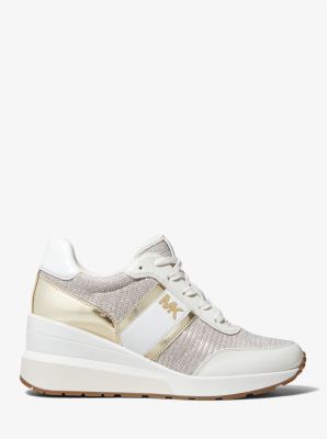 Mabel Glitter Chain Mesh Trainer | Michael Kors