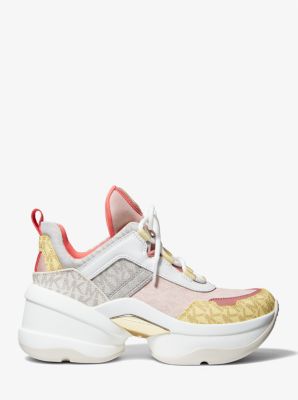 Olympia Color-Block Logo Trainer | Michael Kors