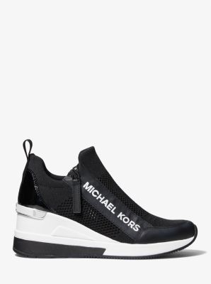 Charles & Keith - Women's Knitted Sock High-Top Sneakers, Black, US 11