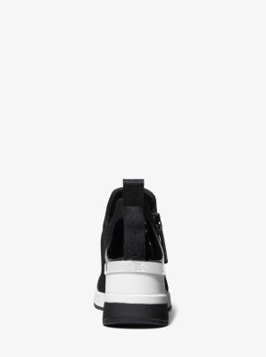 Charles & Keith - Women's Knitted Sock High-Top Sneakers, Black, US 11