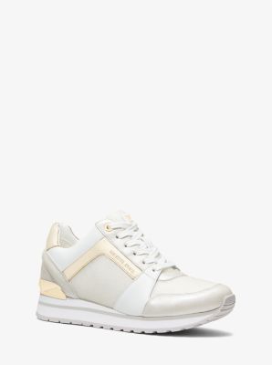 Billie Metallic Leather And Trainer Michael Kors