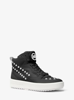 Michael kors black on sale high top sneakers