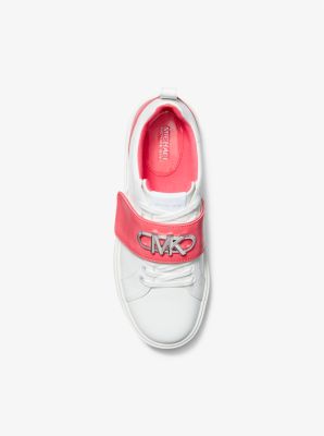 Zweifarbiger Sneaker Emmett aus Leder mit Logodetail in GERANIE | Michael Kors