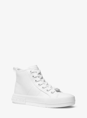 Michael kors white on sale high top sneakers