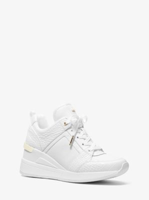 Georgie Leather and Canvas Trainer image number 0