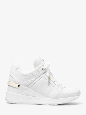 Georgie Leather and Canvas Trainer image number 1