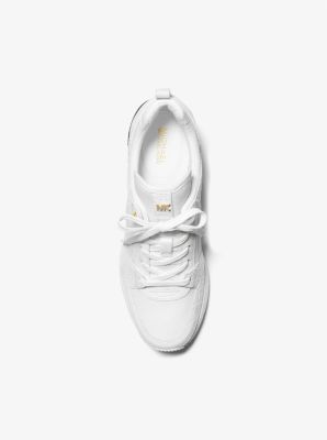 Georgie Leather and Canvas Trainer image number 3