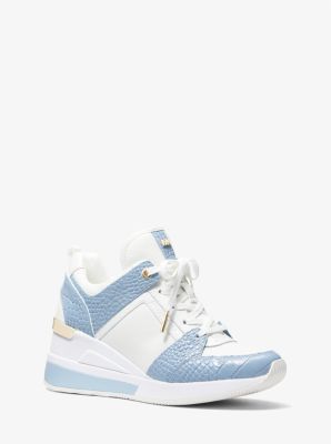 georgie leather and canvas trainer