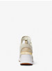 Georgie Metallic Empire Logo Jacquard and Leather Trainer image number 2