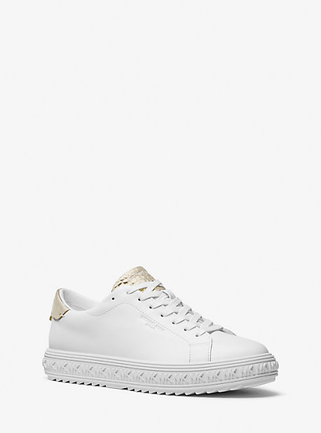 MK Grove Leather Trainers - Pale Gold - Michael Kors