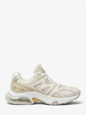 Kit Extreme Metallic Leather and Mesh Trainer | Michael Kors