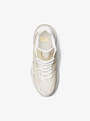 Michael michael kors monroe 2024 leather and mesh trainer