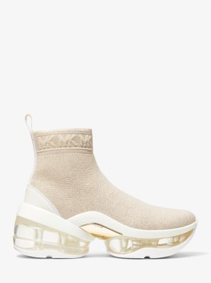 Olympia Extreme Metallic Stretch Knit Sock Sneaker | Michael Kors