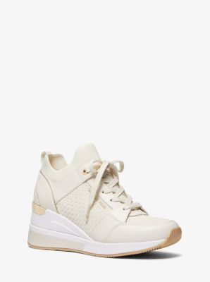 Michael michael kors deals georgie woven leather trainer